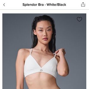 Alo white splendor bra